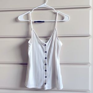 H & M creme tank top size medium